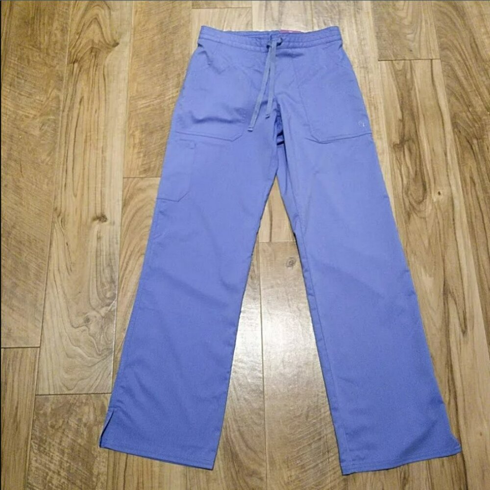 New Healing Hands Scrub Pants XS Womens Blue Purple Label Tiffany 9121